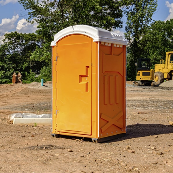 how often are the portable toilets cleaned and serviced during a rental period in Burgoon